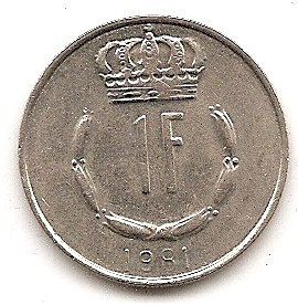  Luxemburg 1 Franc 1981 #129   