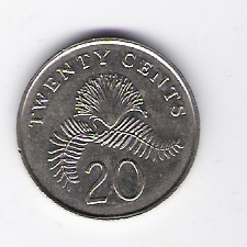  Singapur 20 Cent 1996 K-N  Schön Nr.79   