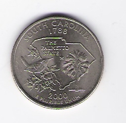  USA 25 Cent 2000 South Carolina Schön Nr.198   