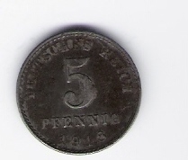  5 Pfennig St 1918 A     Jäger Nr.297   