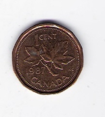  1 Cent Bro 1987      Schön Nr.59   