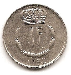  Luxemburg 1 Franc 1982 #131   
