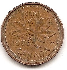  Canada 1 Cent 1986 #194   