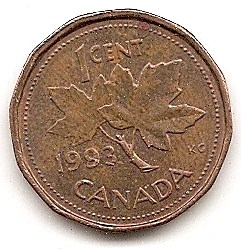  Canada 1 Cent 1993 #194   