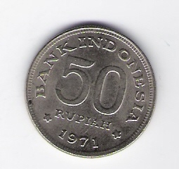  Indonesien 50 Rupiah K-N 1971  Schön Nr.25   