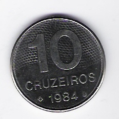  Brasilien 10 Cruzeiros 1984 St Schön Nr.101   