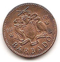 Barbados 1 Cent 1976 #44   