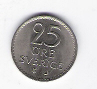  Schweden 25 Öre  1972 K-N   Schön Nr.62   