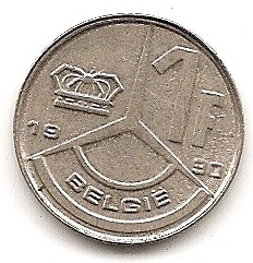  Belgien 1 Franc 1990 #48   