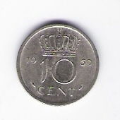  Niederlande 10 Cent 1950 N Schön Nr.66   