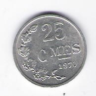  Luxemburg 25 Centimes 1970 Al  Schön Nr.38   