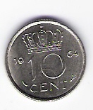  Niederlande 10 Cent 1964 N Schön Nr.66   