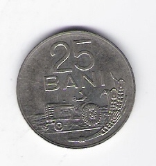  Rumänien 25 Bani St/N plattiert 1966  Schön Nr.116   