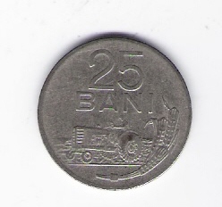  25 Bani 1960St.N plattiert          Schön Nr.110   