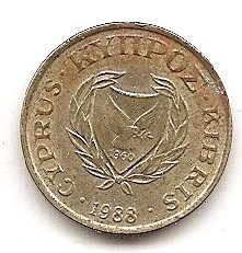  Zypern 1 Cent 1988 #26   