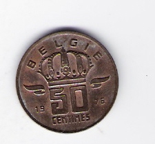  Belgien 50 Centimes Bro 1976  Schön Nr.97fl   