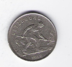  Luxemburg 1 Frang K-N 1952    Schön Nr.33   
