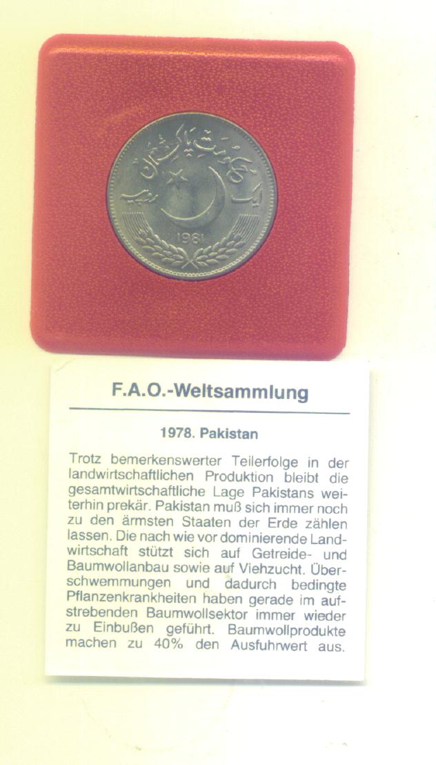  1 Rupee Pakistan 1981 (FAO)   
