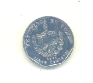  5 Cent Convertible Peso Kuba 1998 (G 1530)   
