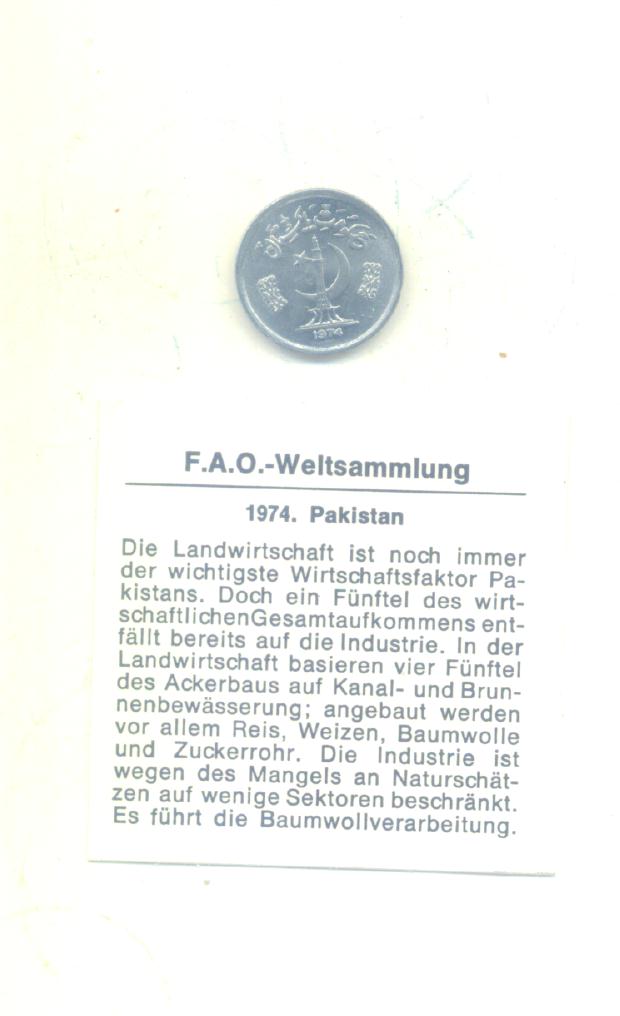  1 Paisa Pakistan 1974(FAO)(g1487)   