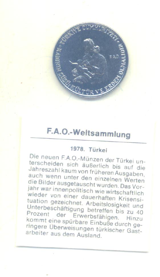  1 Lira Türkei 1978(FAO)   