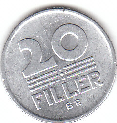 Ungarn (D011)b. 20 Filler 1985 vorzüglich
