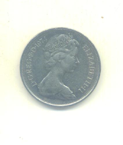 10 New Pence Großbritannien 1974   