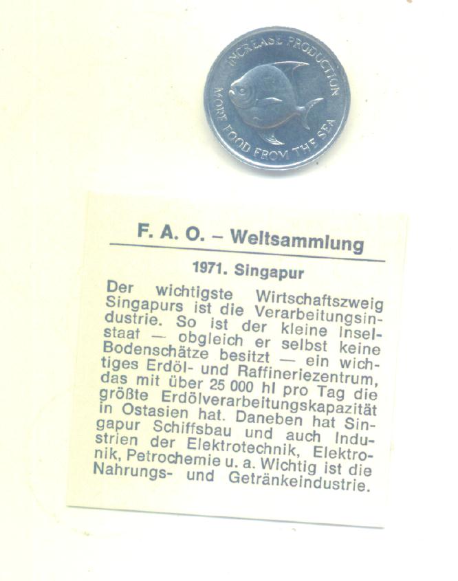  5 Cent Singapur 1971(FAO)   