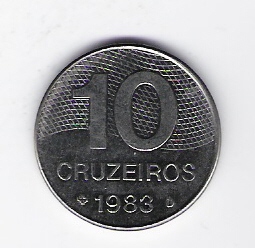  Brasilien 10 Cruzeiros St 1983  Schön Nr.101   