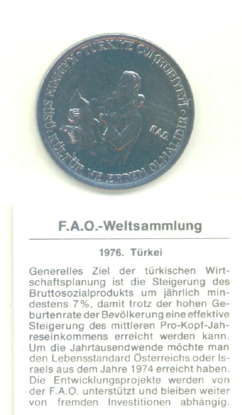  5 Lira Türkei 1976 (FAO)   
