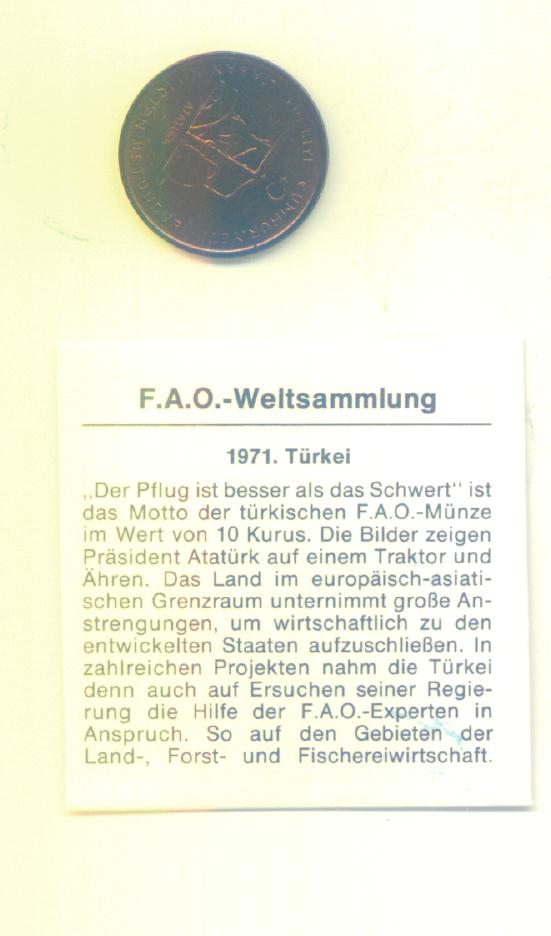  10 Kurus Türkei 1971(FAO)   