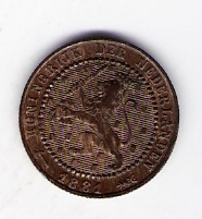  Niederlande 1 Cent Bro 1881   