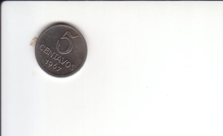  Brasilien 5 Centavos 1967 in ss+   