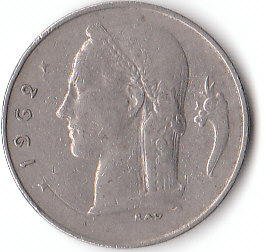  1 Franc Belgie 1962  ( A082 )   