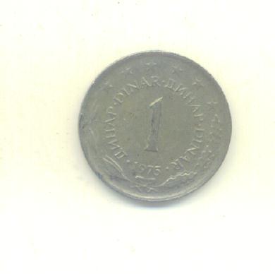  1 Dinar Jugoslawien 1975   