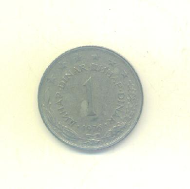  1 Dinar Jugoslawien 1976   