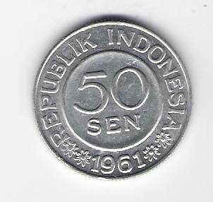  Indonesien 50 Sen Al 1961   Schön Nr.9   