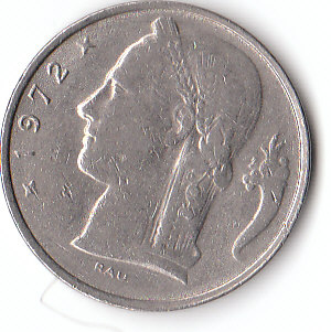  5 Francs Belgique 1972 (A032)   