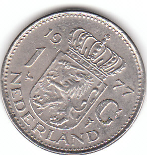  1 Gulden Niederlande 1977 (D129)b.   