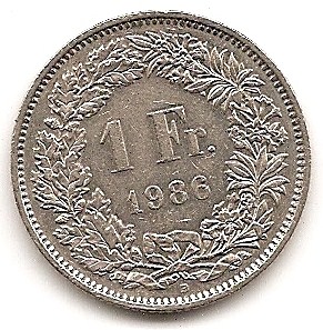  Schweiz 1 Franken 1986 #281   