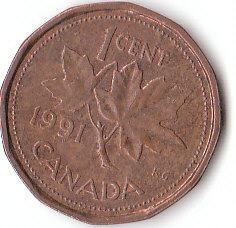  1 cent Canada 1991 (A413)   