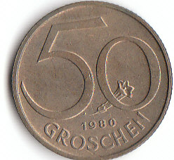  50 Groschen Östereich 1980 ( D070 )b.   
