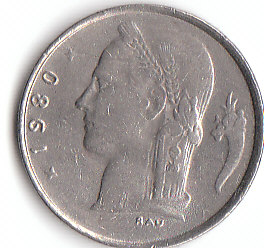  1 Francs Belgique 1980 (A 193 )   