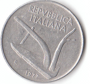  10 Lire Italien 1977  (A364)   
