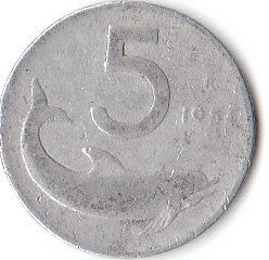  5 Lire Italien 1954 (A346)   