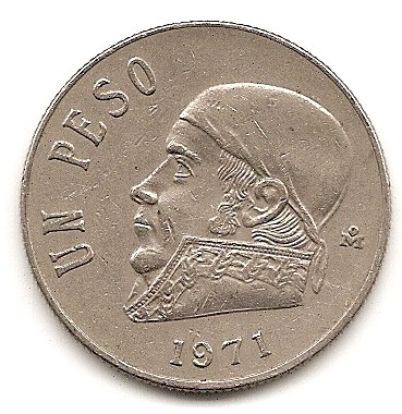  Mexico 1 Peso 1971 #288   