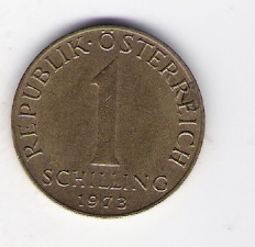  Österreich 1 Schilling Al-Bro 1973 Schön Nr.77   
