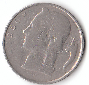  5 Francs Belgie 1950 (A036)   