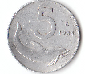  5 Lire Italien 1954 (A349)   