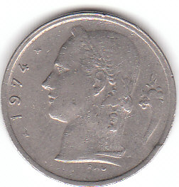  1 Franc Belgie 1974 ( A094 )b.   
